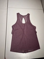 Lululemon Top Women's 8 Hold & Let Flow Black Cherry Heathered Silverescent Yoga