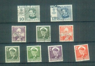 Sauberes Lot Briefmarken aus Grönland gestempelt & ungestempelt