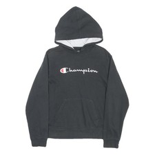 CHAMPION Jungen Schwarz Hoodie XL Pullover Ka...