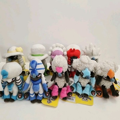 Pokémon Center Furfrou Fit Sitting Cuties Plush Set of 10 Complete Trims NEW