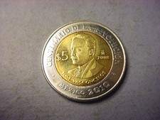 México 5 Pesos 2008 José Vasconcelos BU #93340