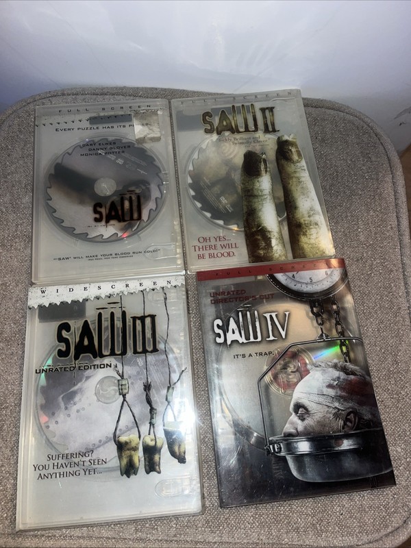 Saw 1 2 3 4 DVD Horror Movie Collection Jigsaw Movies