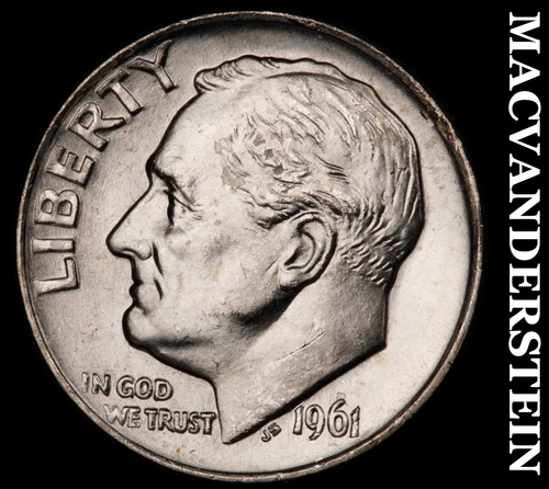 1961 Roosevelt Dime- Silver Choice Gem Brilliant Uncirculated Luster #i8444