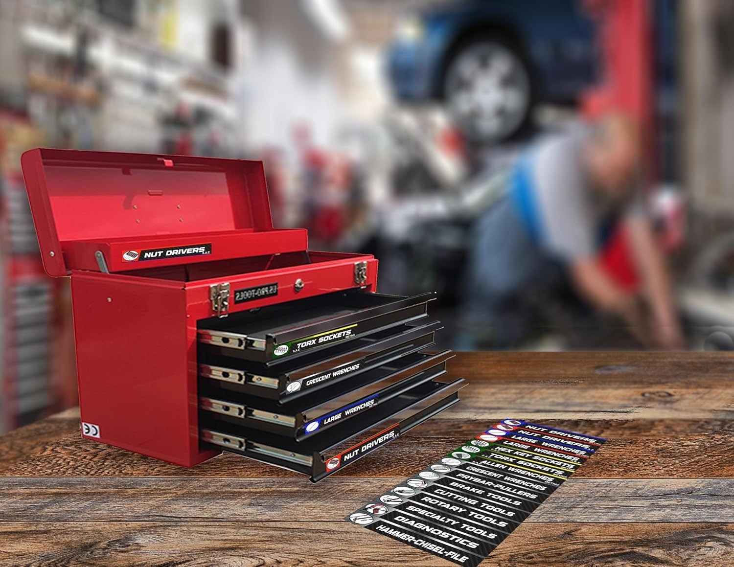 Ultimate Master Magnetic Toolbox & Socket Label Set 447pc + 90 Toolbox Labels