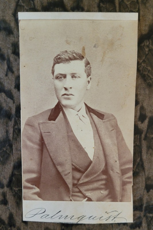 CDV Cabinet photo, Man, Palmquist Photos, St. Paul, MN trimmed (?)