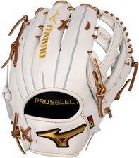 Nuevo Guante Mizuno GPSF-71D Pro Select Pro Select Fastpitch Talla 12.5" Blanco/Marrón Derecho