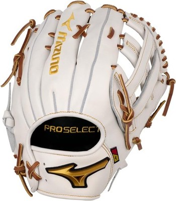 New  Mizuno GPSF-71D Pro Select Pro Select Fastpitch Glove Sz 12.5'' Wht/Brn RHT