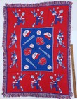 VINTAGE BUGS BUNNY BASEBALL REVERSIBLE BLANKET ACME SPORT, COTTON 5.5' X 4' — photo 1