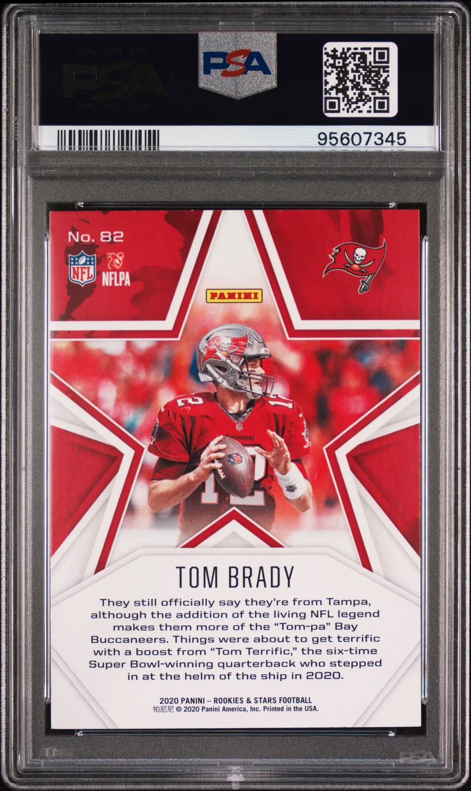 2020 Panini Rookies & Stars Tom Brady #82 PSA 10 Auto 10 view 2