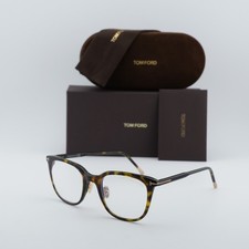 New Tom Ford Ft5776-d-b 052 Dark Havanaclear Blue Light Block 53mm Eyeglasses