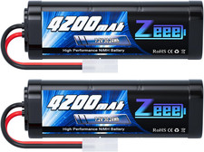 Zeee 7.2V 4200Mah Nimh Battery with Tamiya Connector High Power for RC Car Truck