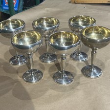 Fred Hirsch Sterling Silver Goblets #143 MHF Set of 6 NO Monogram Weighted