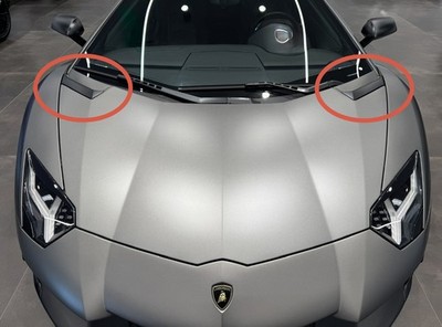 Lamborghini Aventador LP700-4 OEM hood vents set Genuine black
