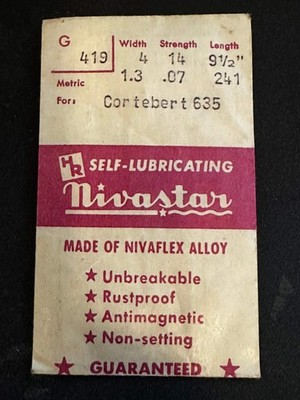 HR Nivastar Mainspring G419 for Cortebert caliber 635 - Alloy