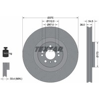 2X Textar 92279805 Bremsscheibe FüR Mercedes Benz M Klasse GLE GLS GL W166 X166
