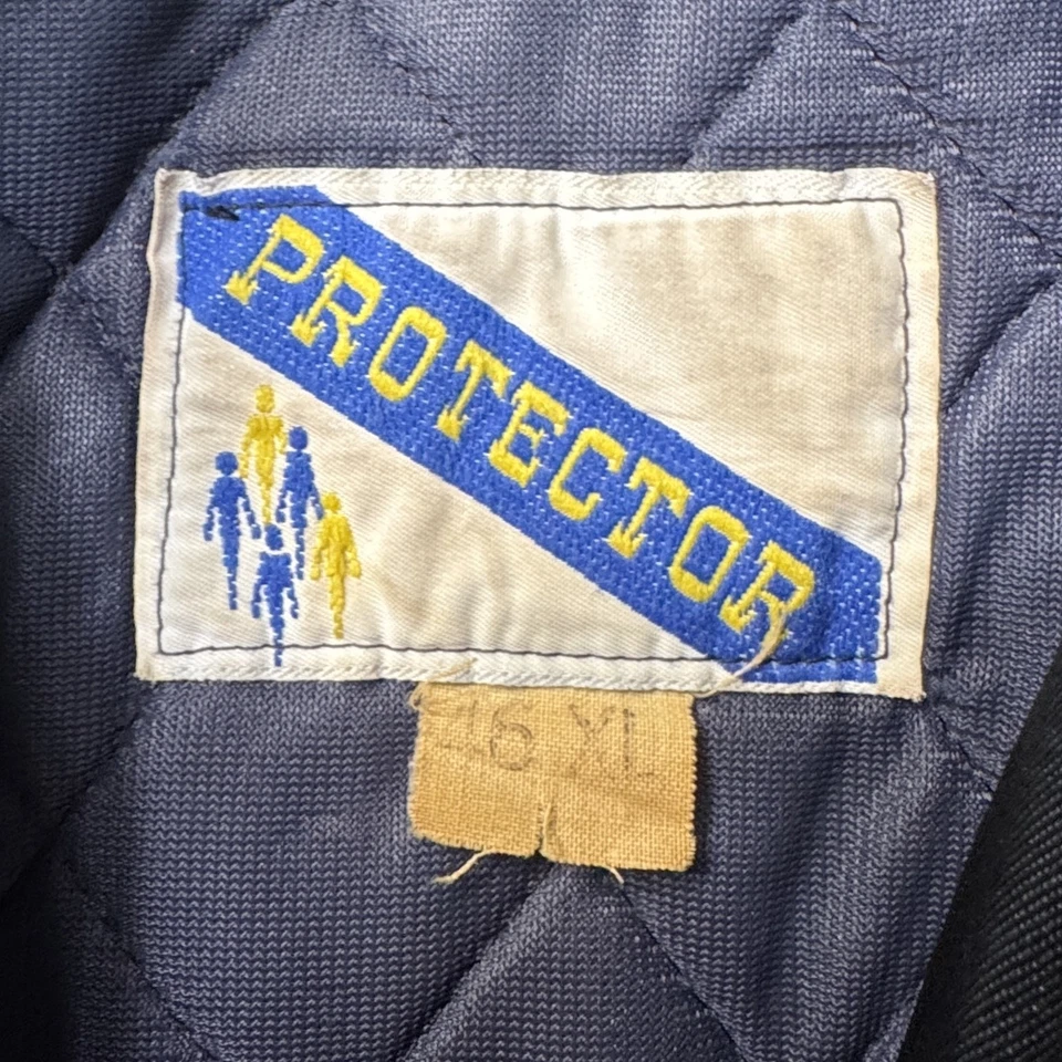 Vintage Protector Police Security EMS Fire Jacket Mens 46 X Long Black Navy Blue - Image 3 of 4