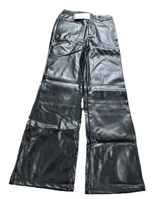 Make me chic women's faux leather black pants small Macmechic