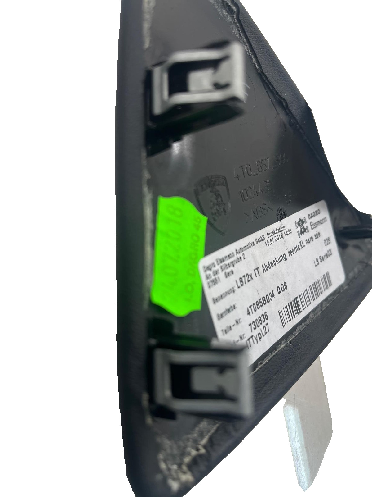 PASSENGER RIGHT Dash TRIM 4T0858034 LAMBORGHINI HURACAN FIT 19