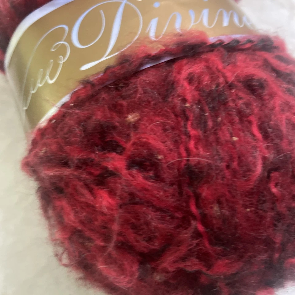 NUEVO hilo Patons Divine Bulky Mohair Blend 3,5 OZ 100g Regal Red 06530 Foto 3 de 4