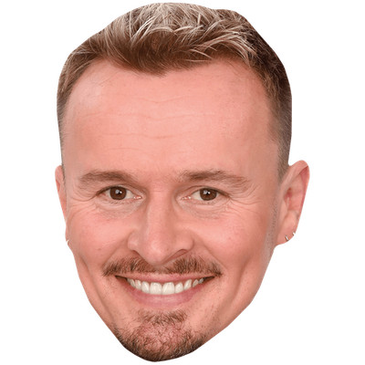 Jon Lee (Moustache) Celebrity Mask, Flat Card Face, Fancy Dress Mask