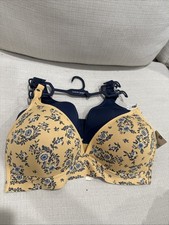 Lucky Brand Bra 38D Blue /yellow New
