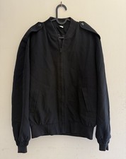Neptune Garment Co Wool Blend Bomber Jacket Men's 44 Black Full Zip Military