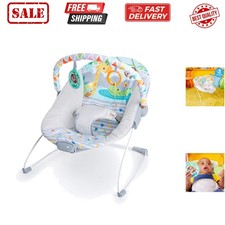 Baby Bouncer Soothing Vibrations Infant Seat - Removable -Toy Bar, Nonslip Fe...