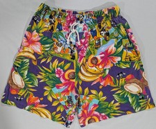 Vintage Mickey Unlimited Shorts Kids 12 Tropical Mickey Mouse 6 Inseam USA