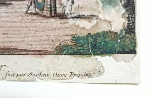 Chateau de St. Cloud du Cote Pierre Aveline Etching 1687 France USED Antique - Picture 13 of 17