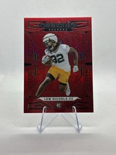 2023 Panini Obsidian #139 Lew Nichols III Rookie Red Etch /90 Green Bay 