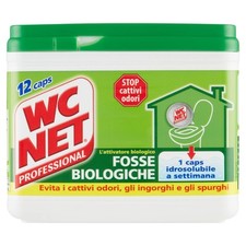 Wc Net Professional Fosse Biologiche Capsule Idrosolubili per WC Scioglie gli