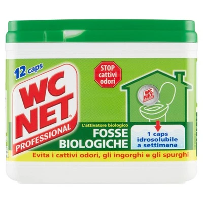 Wc Net Professional Fosse Biologiche Capsule Idrosolubili per WC Scioglie gli