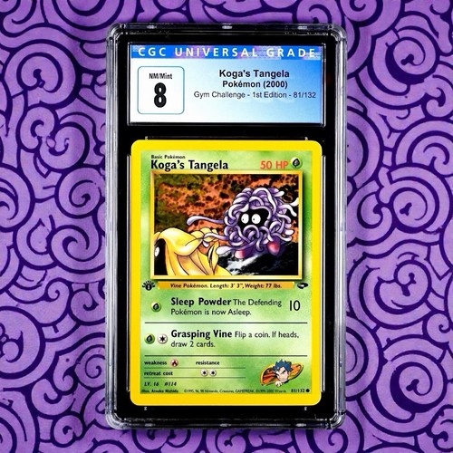 Koga's Tangela (1st Edition) graded CGC 8 for sale on eBay