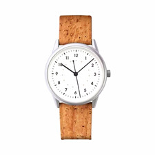 Unisex Quarz Armbanduhr Korkarmband Beige Ede...
