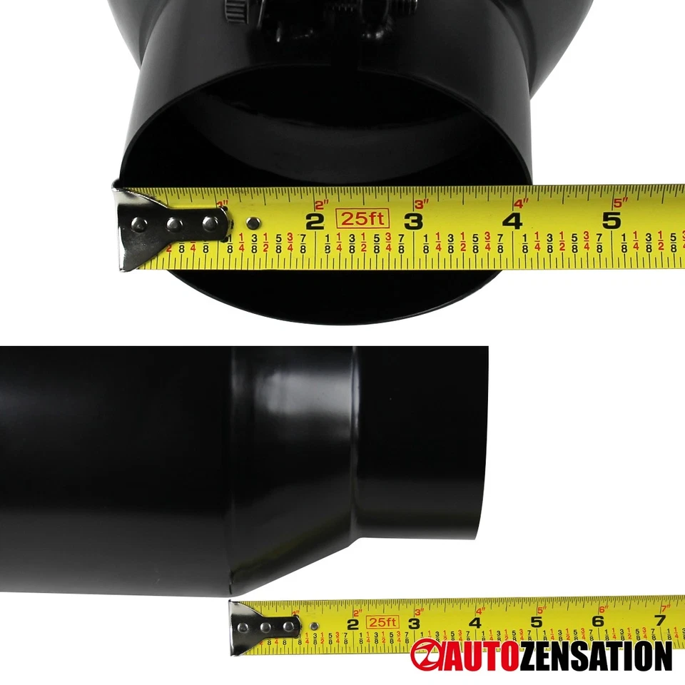 Black Stainless Steel Roll Edge Truck Bolt-On Exhaust Tip 4" X 6" X 15" Foto 3 de 4