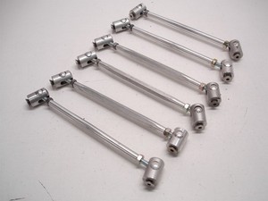 6 NASCAR ALUMINUM REAR SPOILER MOUNTS BRACES ADJUSTERS RACE CITY MACHINE #447