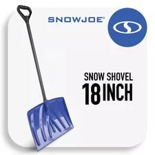 48 In. Steel Ribbed Handle with Poly Blade Snow Shovel