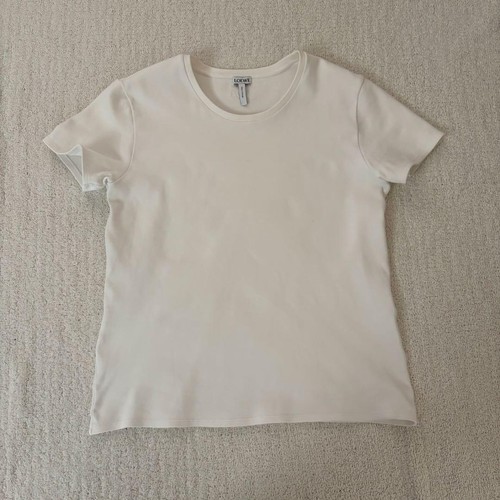 Loewe, LOEWE Logo T-Shirt M White Pre-Owned