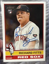 Topps 2025 Heritage Real One Autographs Richard Fitts Red Sox Rookie ROA-RFI