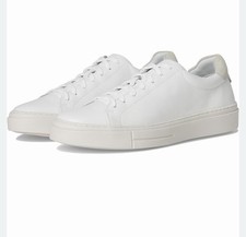 Steve Madden Forrte White Leather Lace Up Comfort Casual Sneakers Men's US 9