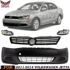 Bumper Cover Paintable & Grille Assembly Kit For 2011-2014 Volkswagen Jetta