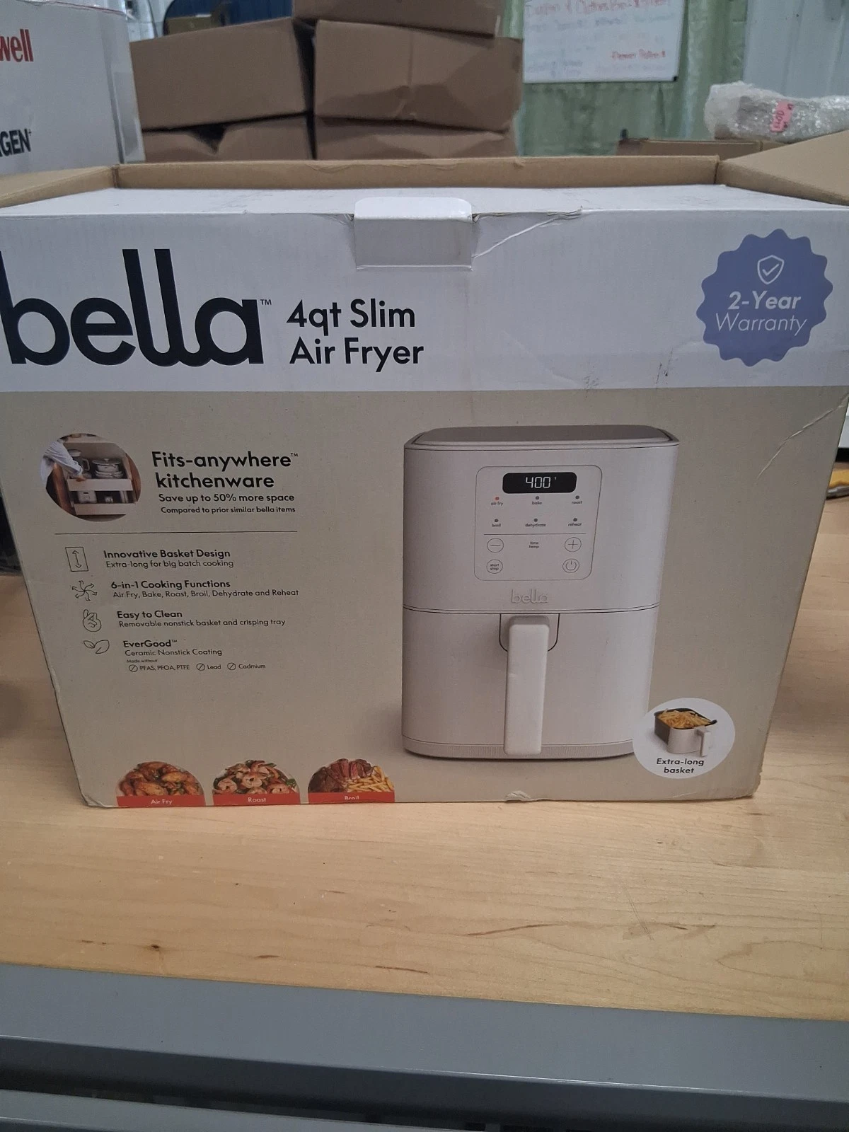 Bella 4qt Slim Air Fryer White Non-Stick Auto Shut-off Temperature Control Timer
Opens in a new wind