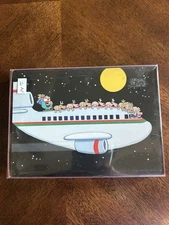 VTG Kersten Brothers Christmas Greeting Cards New Box of 18 - Santa & Plane (1)