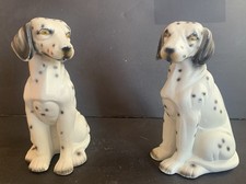 Pair Of Vintage Ceramic Dalmatian Dogs Figurines, 5.75” X 3.5”c 2.25”, MINT