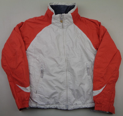 Columbia Damen Jacke M Orange Weiß Omni-Tech Wasserdicht Mantel