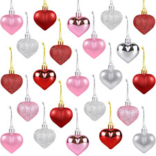36Pcs Heart Shaped Ornaments for Valentine's Day and Wedding Decorations