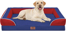 XL Orthopedic Dog Bed 42x30" Waterproof Foam, Washable Cover, Non-Slip Base