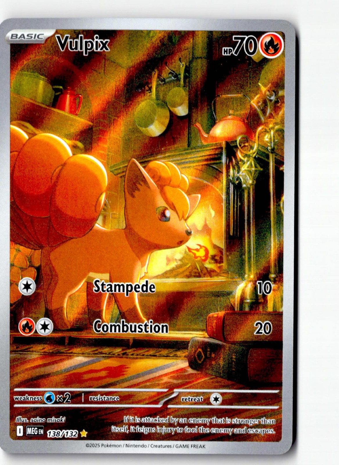 Vulpix 138/132 Illustration Rare Mega Evolution Pokemon Lightly Played