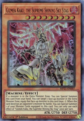 Gizmek Kaku, the Supreme Shining Sky Stag [MP21-EN007] Ultra Rare Near Mint 1st