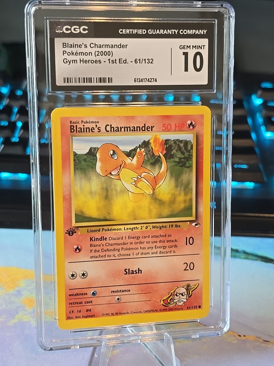 👑⭐ Blaine's Charmander 1st Edition Certified Gem Mint 10